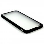 Wholesale iPhone 6 Plus 5.5 inch Gummy Hybrid Case (Black Clear)